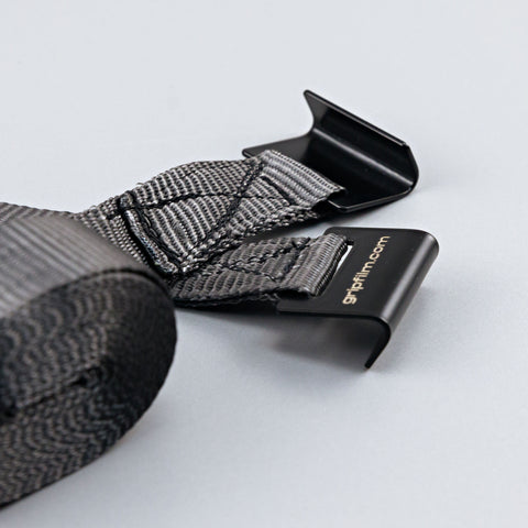 25mm (1”) BLACK CAR MOUNT RATCHET STRAP