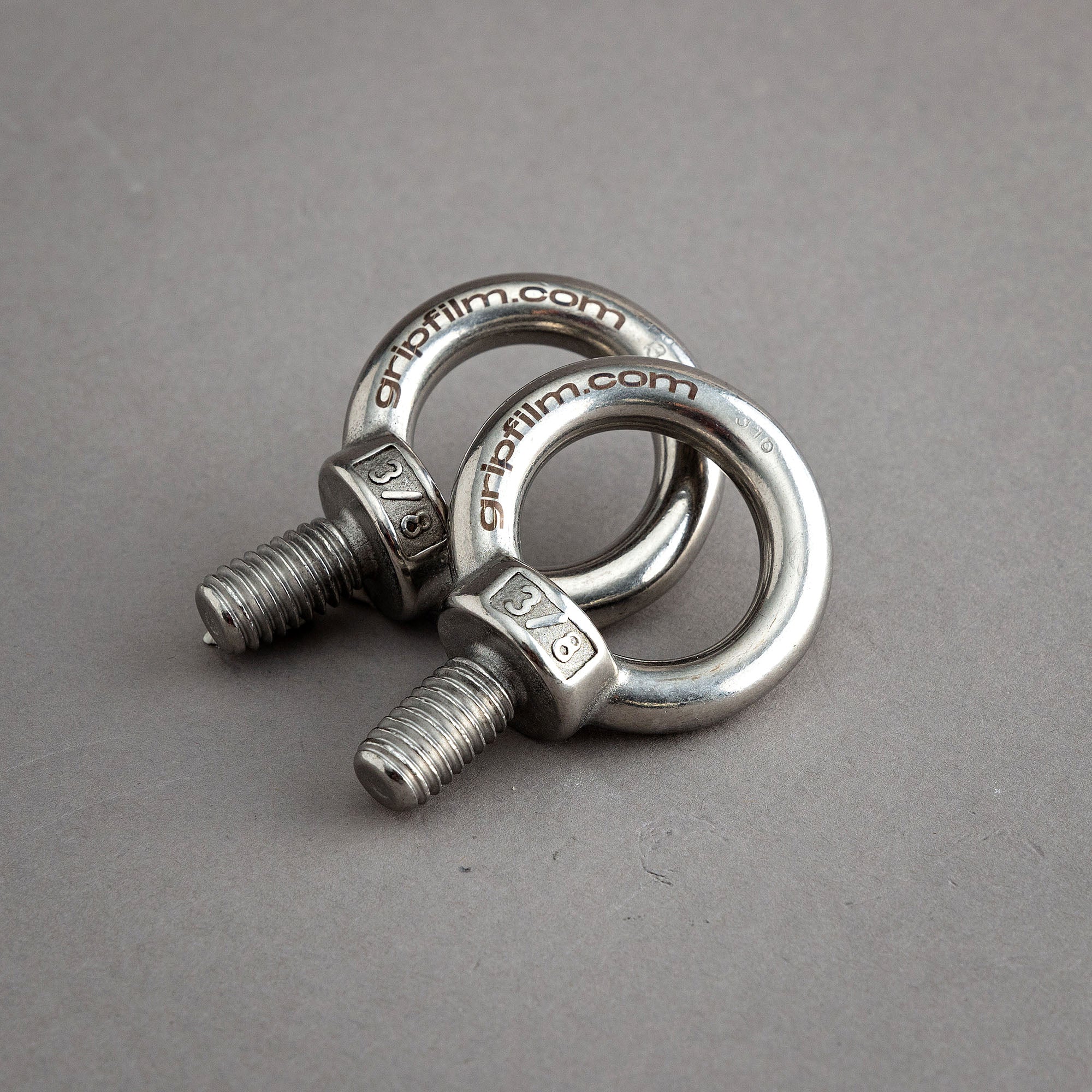 thumbnail interactive-video image 1 of 2 Pack 3/8-16 Stainless Steel Eye Bolts - 2.5 Inch Length - Unwelded With Nuts 1 of 2