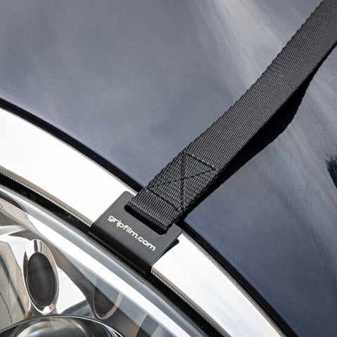 25mm (1”) BLACK CAR MOUNT RATCHET STRAP