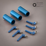 1"1/4 (CALLED) 42mm & M8 CLAMPING LEVER BLUE SET