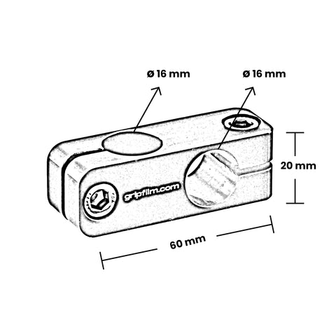 16mm (5/8) 90º FIXED CLAMP SET