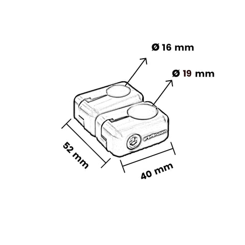 16mm - 19mm Camera rod SWIVEL CLAMP SET