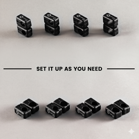 16mm - 20mm SWIVEL CLAMP SET - BLACK-TEK SUCTION CUPS