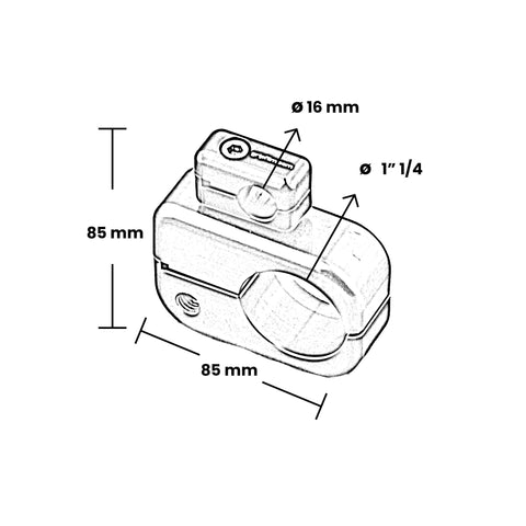 16mm (5/8) - 1" 1/4 (CALLED) 42mm SWIVEL CLAMP SET