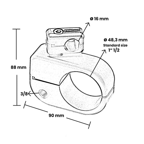 16mm - 48.3mm SWIVEL CLAMP SET