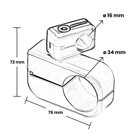 16mm - 34mm SWIVEL CLAMP SET