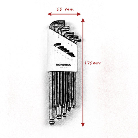 ALLEN KEY INCH STUBBY SET