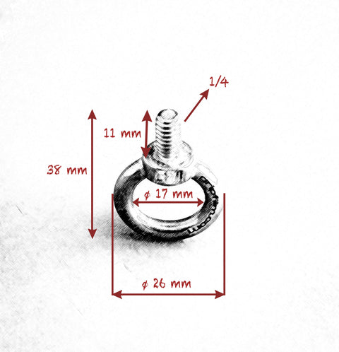 1/4-20 STAINLESS STEEL EYE BOLT SET