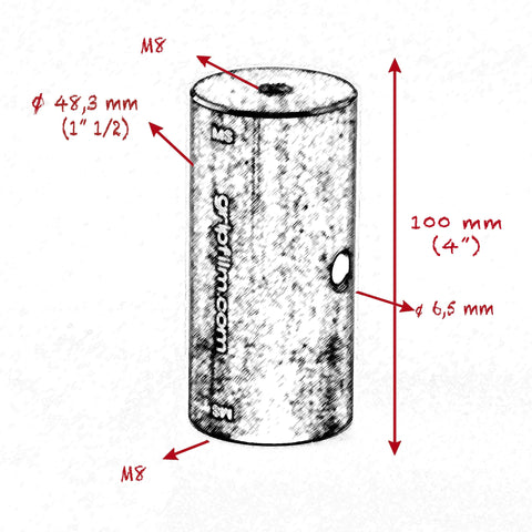 M8 - M8 STARTER PIN 48.3mm ( 1" 1/2 ) SET