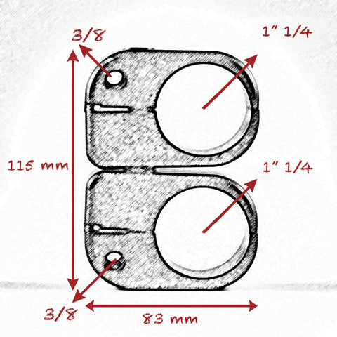 1" 1/4 (CALLED) 42mm SWIVEL CLAMP